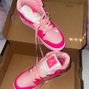 Pink and White Jordan 1 Mid